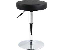 Ronde Kruk PU Lederen Hoogte Verstelbare Winkel Kruk Draaibare Teller Kruk Kantoorkruk Stoel SPA Salon Kruk Pedicure Kruk Tattoo Kruk Klein Zwart