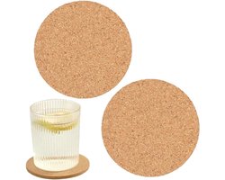 Ronde Kurken Onderzetters 10cm - 3mm Dikte, Antislip, Hittebestendig en Herbruikbaar voor Thee, Koffie en Cocktails, Ideaal voor Baraccessoires