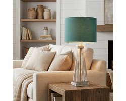 Ronde lampenkap - ø32x20 - Blauw - Katoen