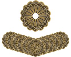 Ronde Messing Achterplaat Wasmachines - Antieke Bronzen Pakkingen - Meubelaccessoires voor Lade Dressoir Kast - Set van 12 - 1.26Inch