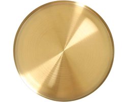 Ronde messing lade - Moderne gouden decoratieve opslag organizer voor sieraden en make-up - 30 cm - Matte messing afwerking