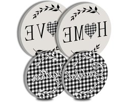Ronde Metalen Kookplaat Covers - 4-delige Kachel Plaat Kookplaat Covers - Elektrische Fornuizen Top Brander Gas Range Oven Protector - Keuken Gereedschap Accessoires - Moderne HOME LIEFDE