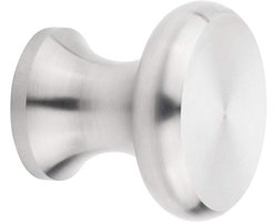 Ronde Meubelknop RVS Geborsteld Ø 25 mm - Stijlvolle Kast- en Ladegreep