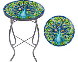 Ronde Mozaïek Bijzettafel voor Buiten - Groen