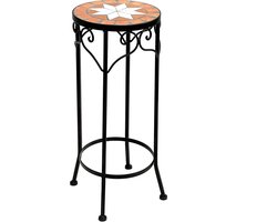 Ronde Mozaïektuin Kruk - 54 cm Bloemenstandaard en Bijzettafel