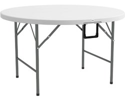 Ronde-Opvouwbare-Tuintafel-Ø-122-cm-Geschikt-voor-6-Personen-voor-Evenementen-Metalen-Frame-HDPE-Dienblad