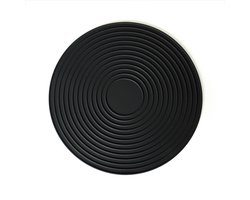 Ronde oranje siliconen beschermmat met schroefdraadpatroon, 240 mm, hittebestendig, antislip