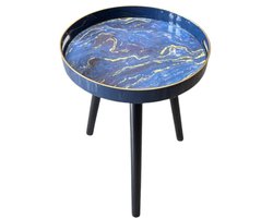 Ronde Outdoor Side Tables met Houten Poten - Ideaal als Koffietafel voor Buiten