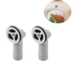 Ronde overloopconnector - Ronde rozet voor overloopgat wastafel - Overloopdeksel wastafel - Vervangend inzetstuk voor ronde gaten - Lekvrije ronde overloopring - Duurzaam - Zilver - Voor wastafels, spoelbakken