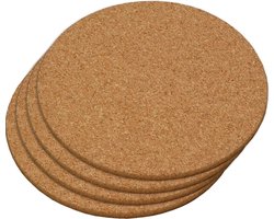 ronde pannen onderzetters van kurk - 4x - D16 cm - Voor hete pannen en ovenschalen