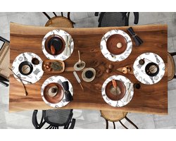 Ronde placemats - Onderlegger - Placemats rond - Breien - Naaien - Patronen - Wol - 6 stuks