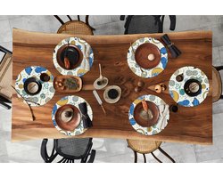 Ronde placemats - Onderlegger - Placemats rond - Breien - Patronen - Wol - 6 stuks