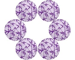 Ronde Placemats - Tafelonderleggers - Eettafel Beschermen - Set van 6 - 39x39 cm - Paars