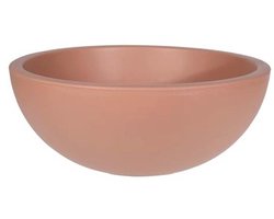 Ronde plantenbak - terracotta - van gerecycled materiaal - 39 cm - Ideale bloempot - voor tuin, terras en balkon
