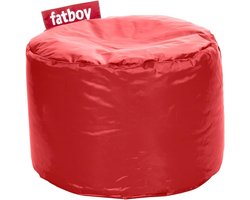 Ronde Poef Nylon Rood | Trendy Voetenbank en bijzettafel