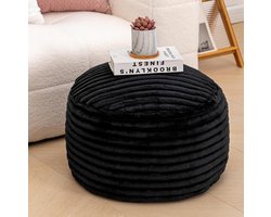 Ronde Poef Ottoman Ongevuld - Ottomaan Voetenbank en Vloerkussen met Opbergruimte