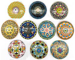 Ronde Porseleinen Knoppen - 10 Stuks Keramische Handgrepen - Bohemian Stijl Kastknoppen voor Doe-Het-Zelf Meubeldecoratie en Dressoir Verbetering