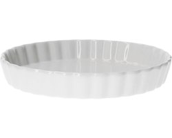 Ronde Quichevorm 205 mm - Hittebestendig Porselein Taartvorm met Golvende Rand