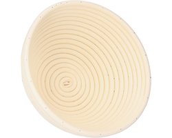 Ronde rijsmand voor brooddeeg, fruit en groenten - Rieten kom (creme, 20 x 8 cm) voor perfect rijzen