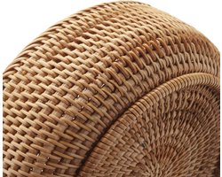 Ronde rotan fruitmanden, natuurlijke rieten fruitschaal, geweven opbergmanden voor eetkamer (set van 3)