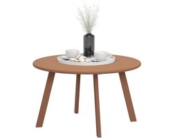 Ronde Salontafel - Bijzettafel Metaal - Buiten Zitten - Stabiele Constructie - 70 x 42 cm - Oranje