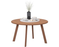 Ronde Salontafel - Bijzettafel Metaal - Buiten Zitten - Stabiele Constructie - Ø 70 x 42 cm - Oranje