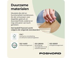 Ronde salontafel - Bijzettafel - Woonkamer meubel - Stabiele constructie - 35 x 45 cm - Zwart