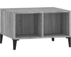 Ronde Salontafel Hout Grijze Afwerking 60x50x365cm