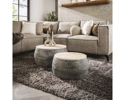 Ronde salontafel set Sardo 50 / 60 cm breed