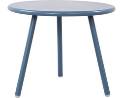 Ronde Salontafel voor Buiten en Binnen - Weerbestendige Bijzettafel Blauw