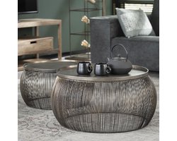 Ronde salontafelset draadstaal