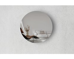 Ronde Spiegel - Muurspiegel - Grijs - Diameter: 20 cm - Dikte: 4 mm - In Nederland Geproduceerd - Excl. Montageset - Top Kwaliteit Wandspiegel Zonder Lijst