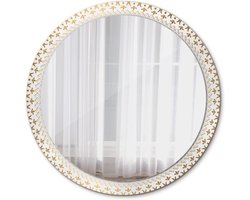 Ronde Spiegel - Wanddecoratie - Interieur Verfraaien - Met Mandala Opdruk - Ø 100 cm - Multicolor
