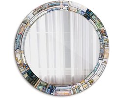 Ronde Spiegel - Wandspiegel Decoratie - Interieur Verfraaien - Glad Glasoppervlak - Ø 70 cm - Multicolor