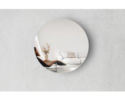 Ronde Spiegel - Woonkamerspiegel - Verzilverd - Diameter: 50 cm - Dikte: 4 mm - In Nederland Geproduceerd - Incl. Spiegellijm - Top Kwaliteit Wandspiegel Zonder Lijst