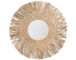 Ronde spiegel zeegras 80 cm natuurlijk