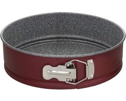 Ronde Springvorm met Vlak Oppervlak, Grijze en Rode Coating, Koolstofstaal, Ideaal voor Cakes en Taarten, 26 cm