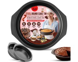 Ronde Taartvorm 20 cm met Losse Bodem en Antiaanbaklaag | Bakvorm voor Taart, Cheesecake en Brownie