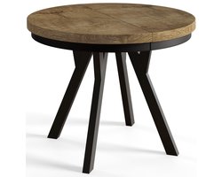 Ronde Tafel Uitschuifbare, Eettafel, Diameter 90 cm - 190 cm, Lefkas, Verzameling Evo