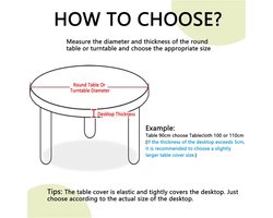 Ronde Tafelhoes - Tafelbeschermer - Eettafel Beschermen - Elastische Rand - 200 cm - Paars