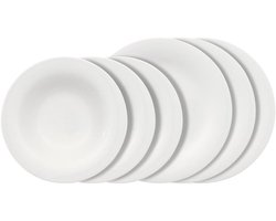 Ronde Tafelset Porselein Basic 12-delig Vaatwasmachinebestendig