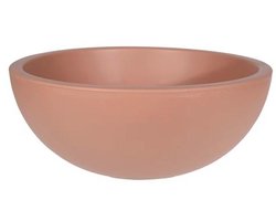 Ronde terracotta plantenbak van gerecycled materiaal - 39 cm - ideale bloempot voor tuin, terras en balkon