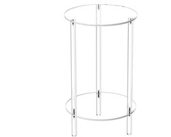 Ronde Transparante Acryl Salontafel/Bijzettafel - Modern en Compact