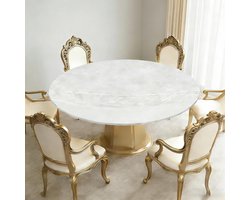 Ronde Transparante Tafelkleed van TPU met Elastische Band voor Buiten, Wasbaar en Weerbestendig, Ideaal voor Tuinfeesten en Barbecues, 183 cm