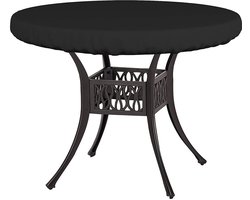 Ronde tuin tafel set-waterdicht winddicht-UV-bestand tegen scheuren -210D Oxford doek-makkelijk te reinigen buiten binnen-122*10cm-Zwart