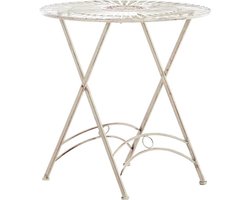 Ronde tuintafel - Antieke stijl - Inklapbare ijzeren balkon- en tuintafel
