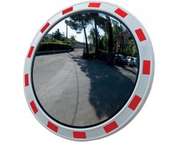 Ronde verkeersspiegel - rood wit 500 mm