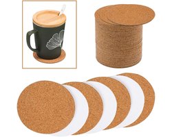 Ronde zelfklevende kurken vellen 70 stuks 9x9 cm voor wanddecoratie, feestversieringen, onderzetters en doe-het-zelf projecten