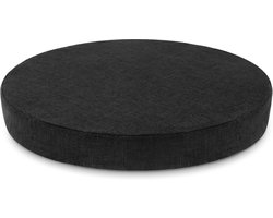 Ronde Zitkussen - Tuinkussens - Buitenstoelkussen - Zacht en Comfortabel Krukkussen - Wasbaar Stoelkussen - Verwijderbaar - Geschikt voor Binnen - Buiten Tuin - Auto - Kantoor - 40 x 40 cm - Zwart