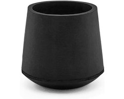Ronde Zwarte Rubber Voetbeschermers voor Tafel- en Stoelpootjes - 4 Stuks, Binnen Diameter 28mm, Vloerbescherming, Antislip, Duurzaam